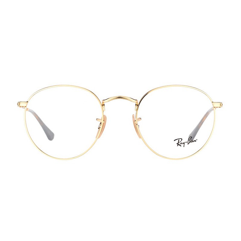 Óculos de Grau Ray Ban Round Metal RX3447V Dourado Brilho