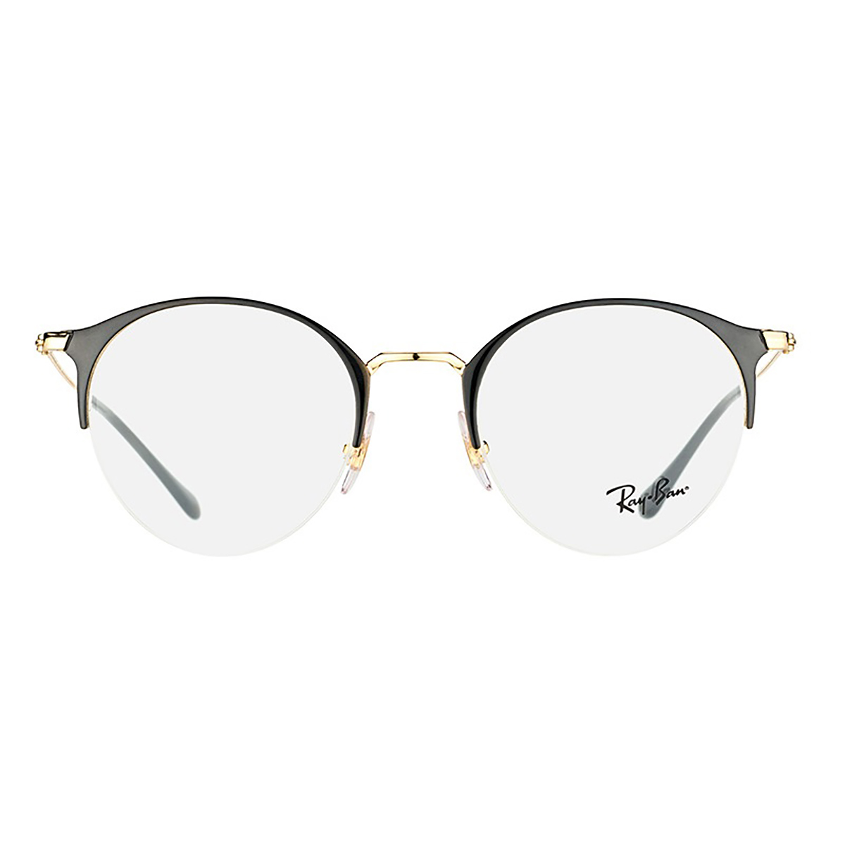 Óculos de Grau Ray Ban RX3578V Preto com Dourado Brilho Metal