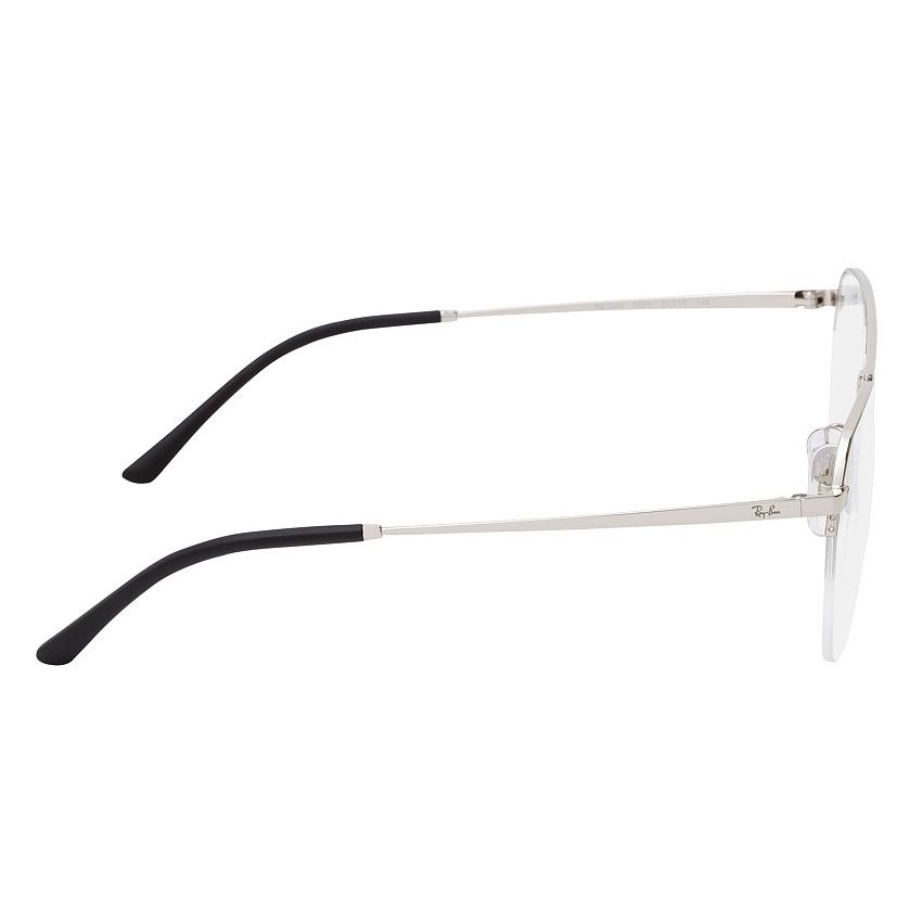 Óculos de Grau Ray Ban RX6444 Metal Prata Brilho Ponte Dupla