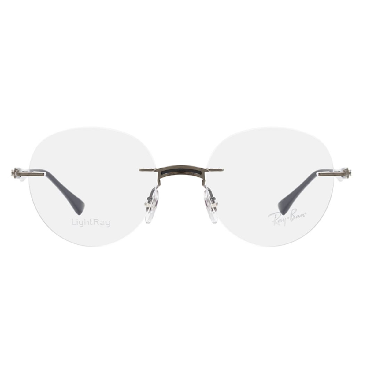 Óculos de Grau RayBan RX8768 Redondo Titânio Preto Fosco