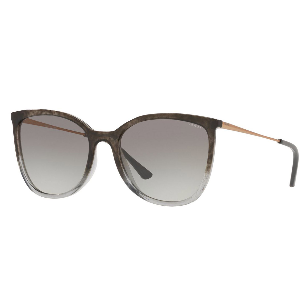 Óculos de Sol Grazi Massafera GZ4046 Cinza Translúcido com Preto