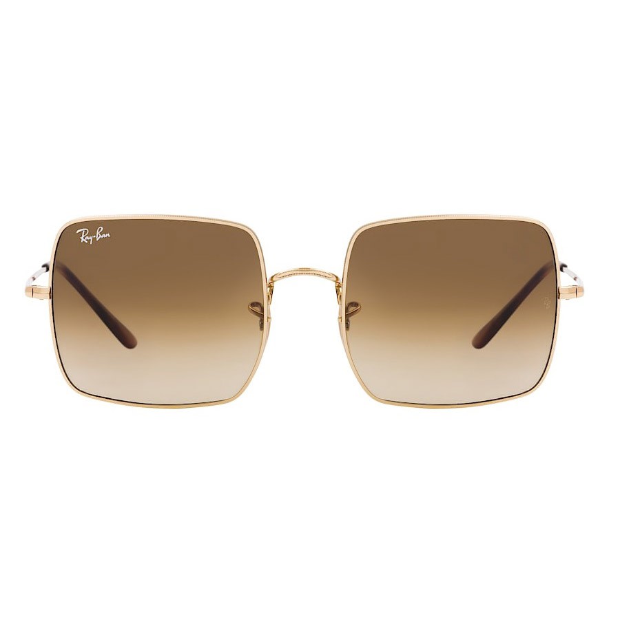 Óculos de Sol Ray Ban Square RB1971L Metal Dourado e Marrom Degradê