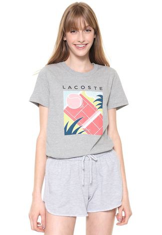 Camiseta Lacoste TF1963 Cinza