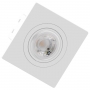 Kit 12 Spot Embutir Branco Face Plana Orbital Quadrado Mini Dicróica MR11 GU10 Bivolt SaveEnergy com Lâmpada
