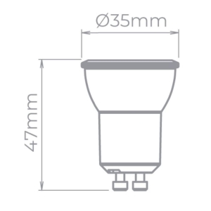 Lâmpada LED Mini Dicroica MR11 3W Bivolt 2700K Branco Quente GU10 Stella