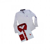 Camisa Social Feminina Branca com detalhes e logo bordado