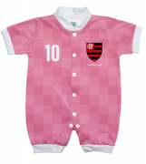 Macacão Flamengo estilo 2 rosa