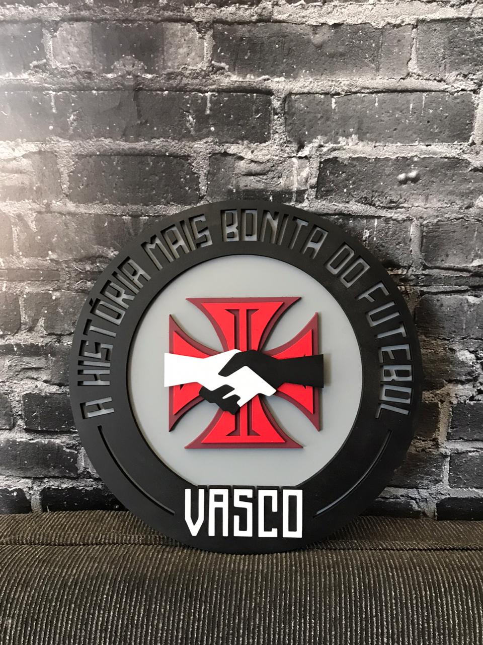 Placa Vasco MDF História Mais Bonita