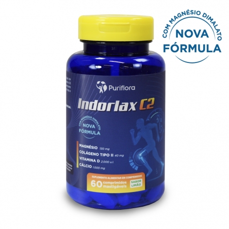 Indorlax C2 | Magnésio + Cálcio + Colágeno Tipo II + Vit. D