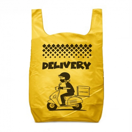 Sacola Plástica Delivery Amarela 48x55 - (milheiro)
