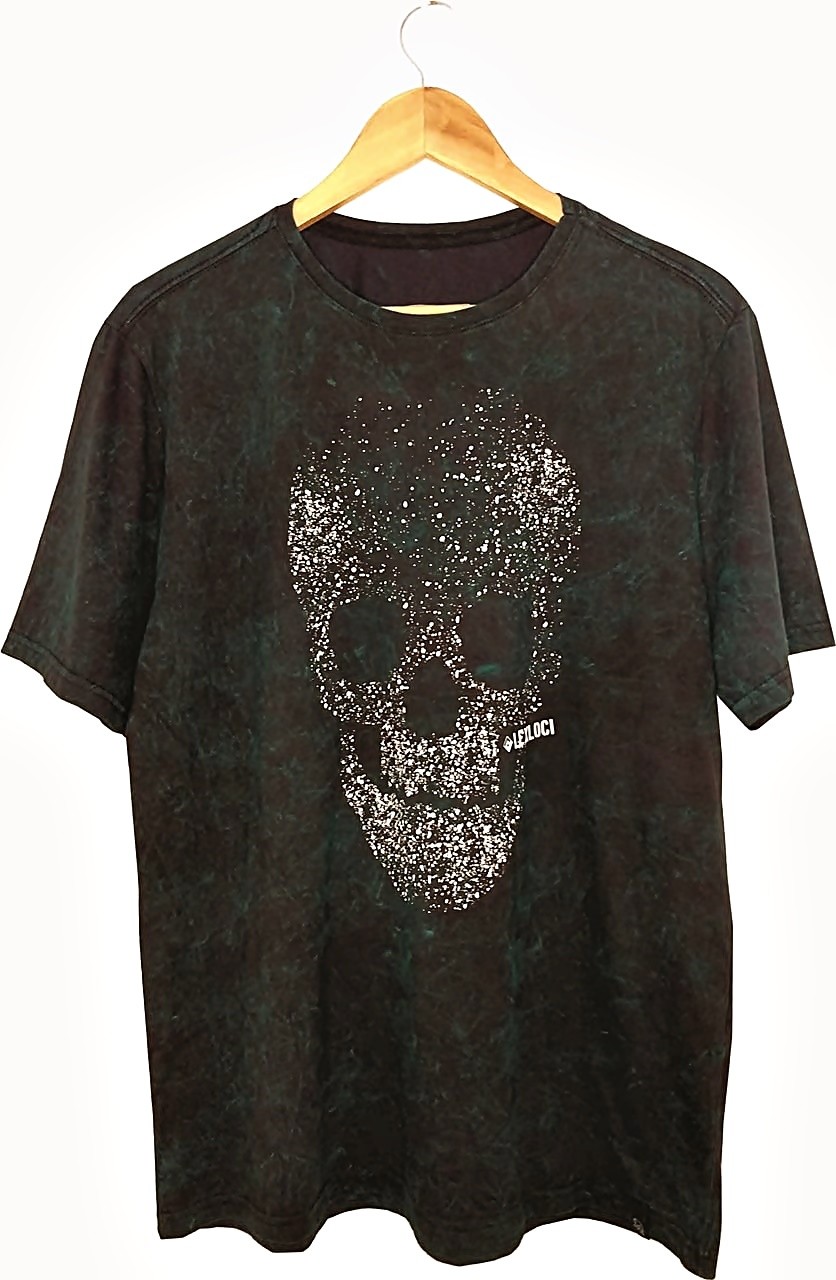 Camiseta Lexloci Skulldestonated verde
