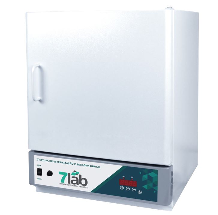 Estufa de Secagem e Esterilização Digital de Alta Precisão 7Lab INOX - 85 L  250°C (Bivolt) com timer