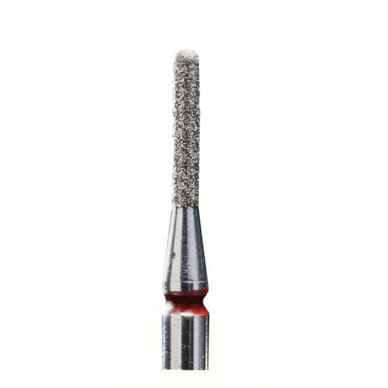 Broca Diamantada Staleks Pro, tipo Cilindrica 1,4mm x 8mm - Vermelha - FA30R014