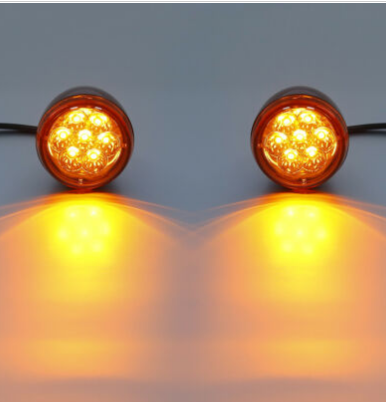 Piscas Dianteiros de LED - Pretos com Lentes Laranja - HD Multifit - Par - 001/71402