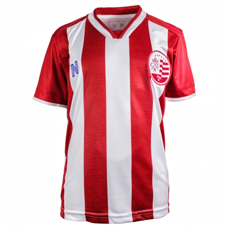 Camisa Oficial Nautico Jogo I 2021 Juvenil Vermelho e Branco