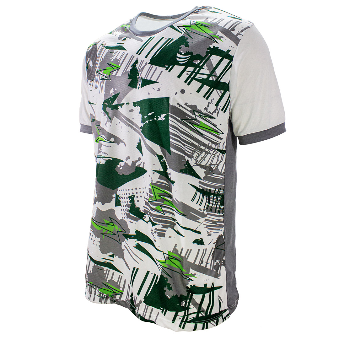 Camiseta Super Bolla Draw Cinza e Verde Masculina