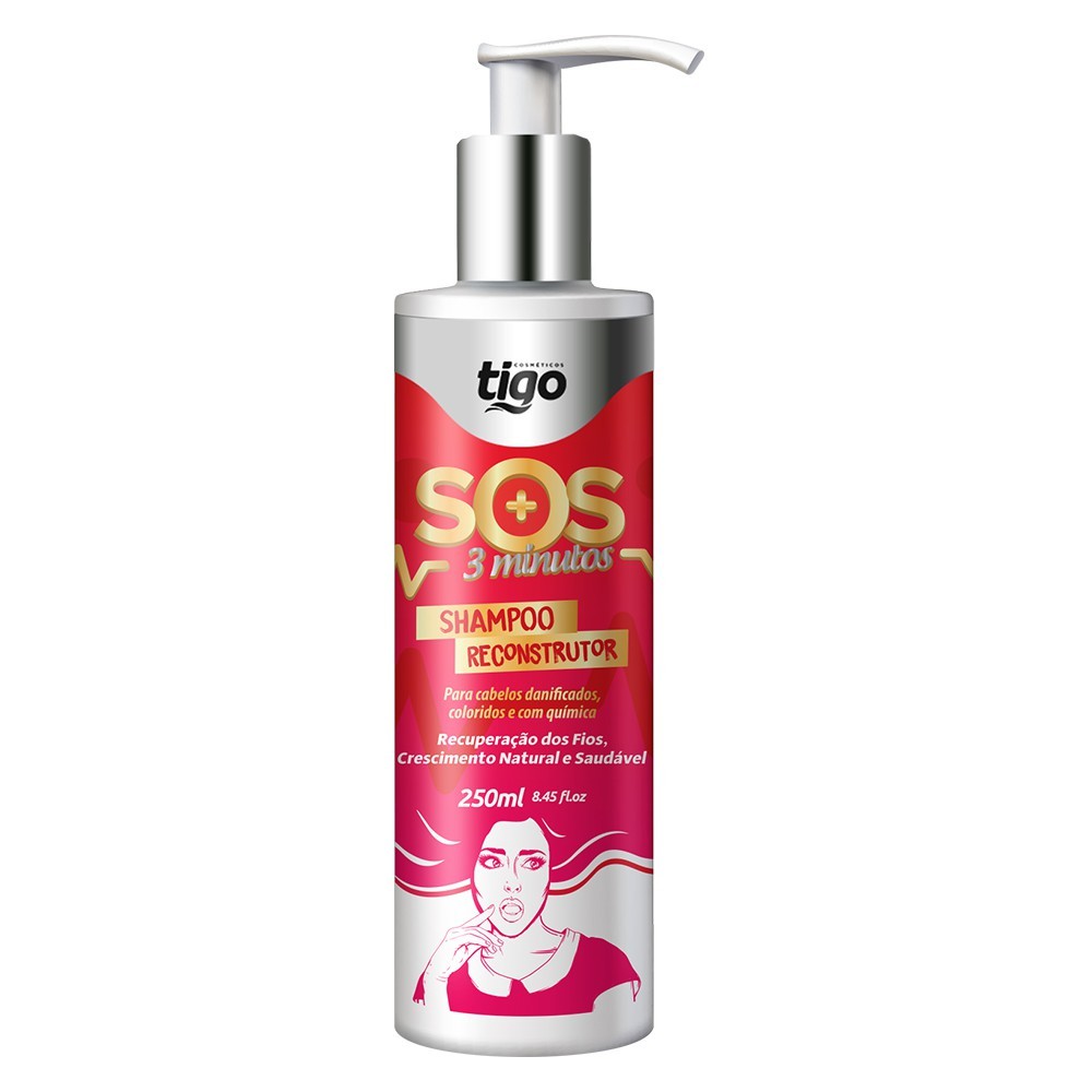 Shampoo SOS 3 Minutos 250ml - Tigo Cosméticos