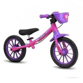 Bicicleta Infantil Nathor Balance Rosa