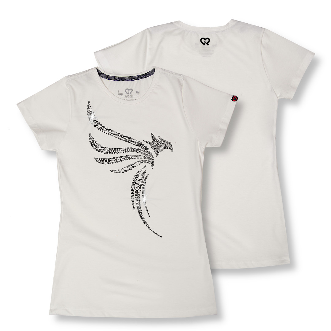 Águia Garota - Off-white - Camiseta Baby Look GR Strong