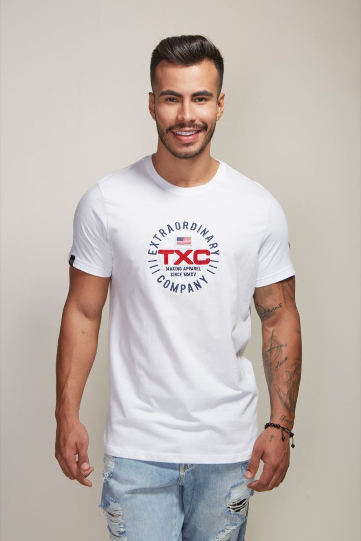Camiseta Masculina Txc Algodão Lisa - Branca