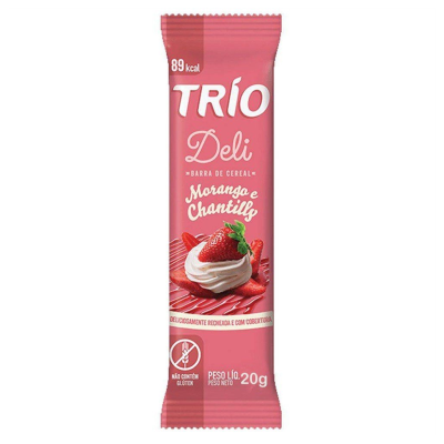 Barra De Cereal Trio Deli Morango E Chantilly 20g Trío Alimentos