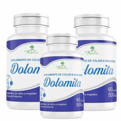 Dolomita - 60 cápsulas de 500 mg - Natuser - 3 und