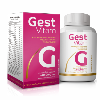 Gest Vitam 60cápsulas - Suplemento Alimentar Para Gestantes Ekobé