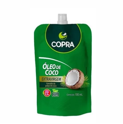 Óleo De Coco Extra Virgem 100ml Sachê Copra Original Full