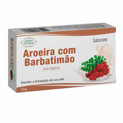 Sabonete de AROEIRA COM BARBATIMÃO, 90g  Lianda Natural
