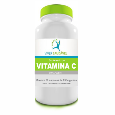 Vitamina C Viver Saudável  30 cápsulas 250mg