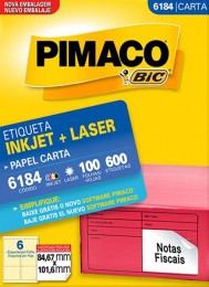 Etiqueta Inkjet/Laser Pimaco 6184 - 84,67 mm x 101,6 mm