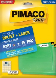 Etiqueta Inkjet/Laser Pimaco 6287 - 12,7 mm x 44,45 mm