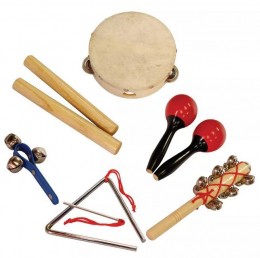 Kit de Percussão Com 6 Mini Instrumentos Shiny Music