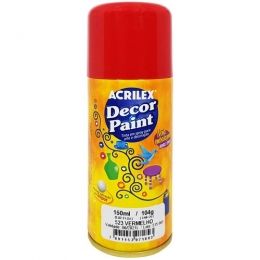 Tinta em Spray Decor Acrilex 150 ml  - Vermelho