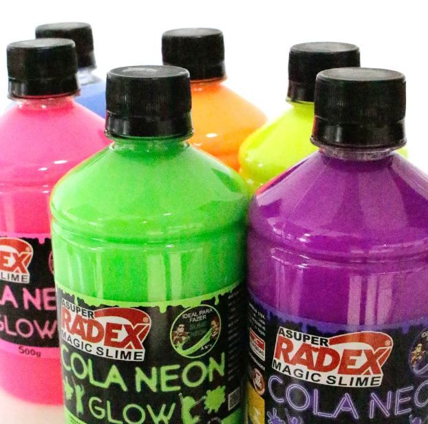 Cola Neon Radex Magic Slime 500g - Amarela