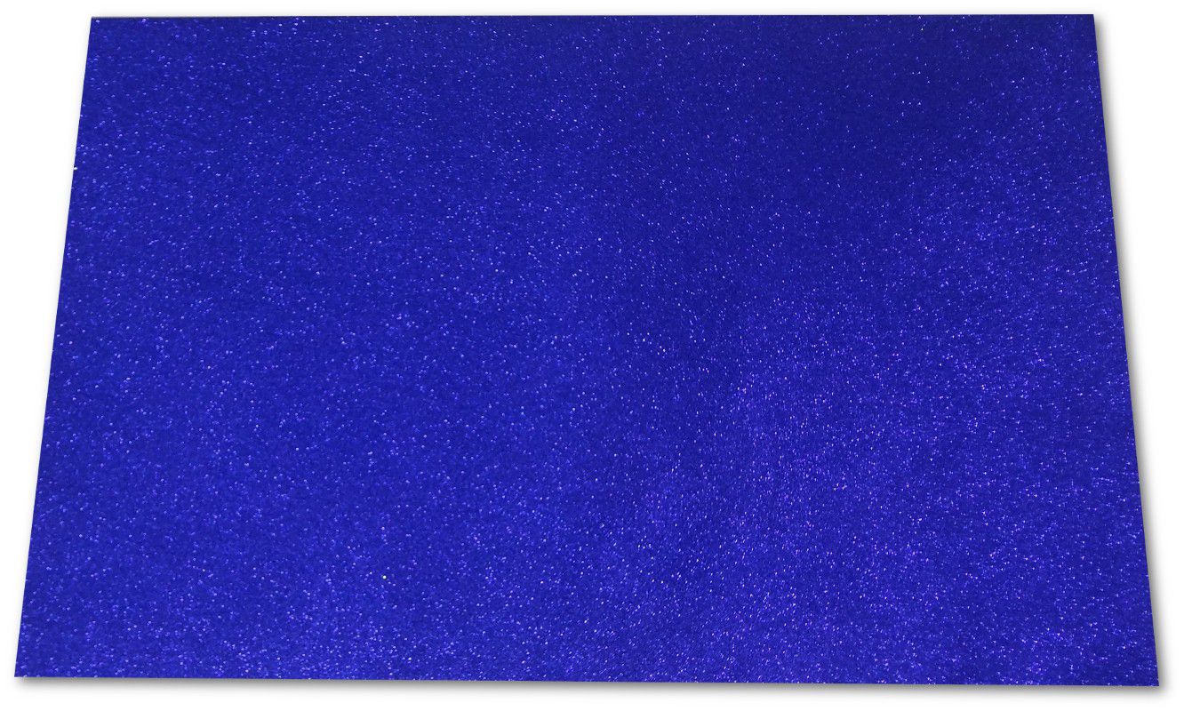 EVA com glitter 40x60 Azul pacote com 5 folhas