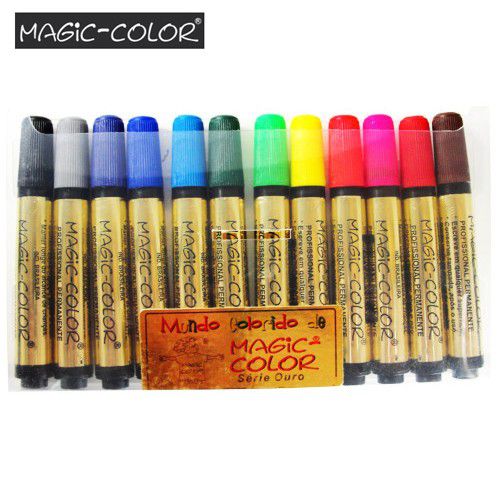 Marcador Magic-Color Série Ouro 12 Cores Sortidas 641-O