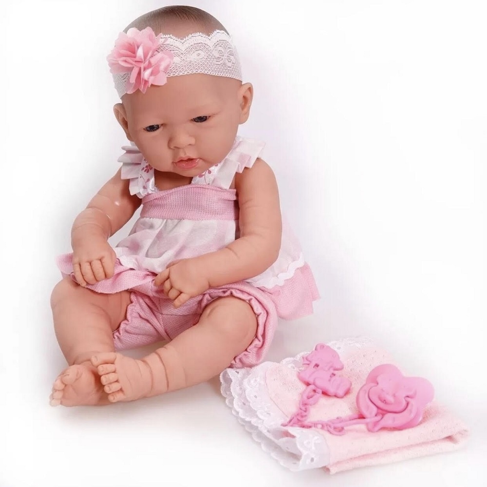 Boneca Infantil Baby Recém Nascida Bebê ReBorn com Acessórios