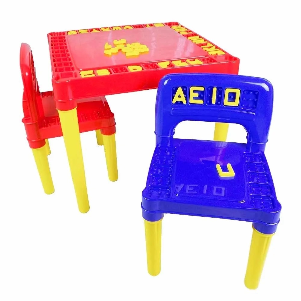 Mesinha Infantil de Atividades Educativa com 2 Cadeiras Tritec