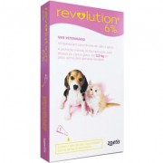 Antipulgas e Carrapatos Zoetis Revolution 6% para Cães e Gatos até 2,5 Kg - 15 mg