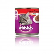 Ração Úmida Whiskas Lata Patê de Carne para Gatos Adultos