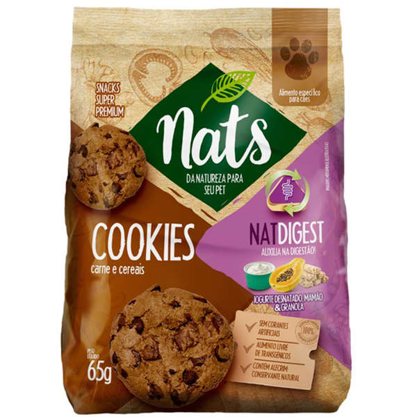 Cookies Nats NatDigest Carne e Cereais para Cães