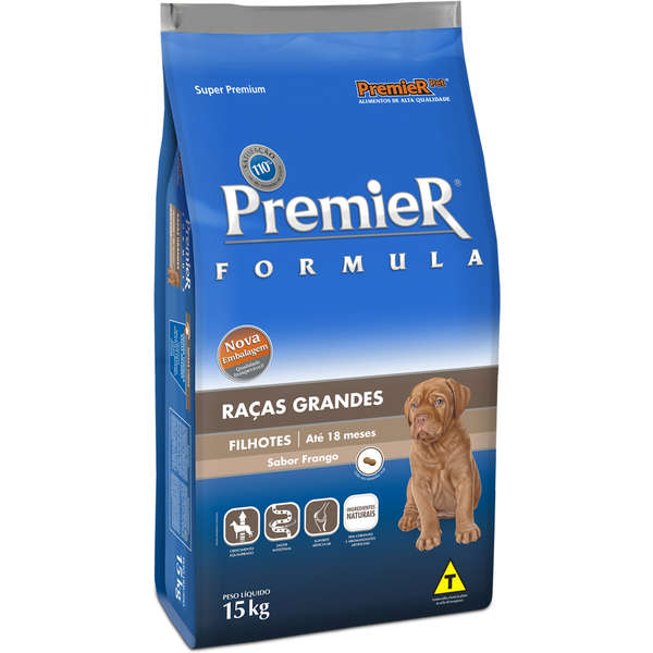 Ração Premier Formula Cães Filhotes Raças Grandes e Gigantes Frango - ( 15kg )