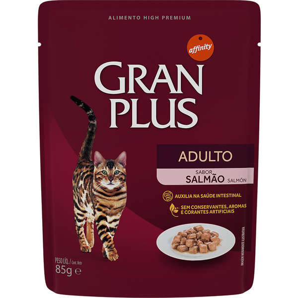 Ração Úmida Affinity PetCare Gran Plus Sachê Salmão para Gatos Adultos