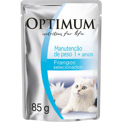 Ração Úmida Optimum Sachê para Gatos Adultos Manutenção de Peso - ( 85 g )