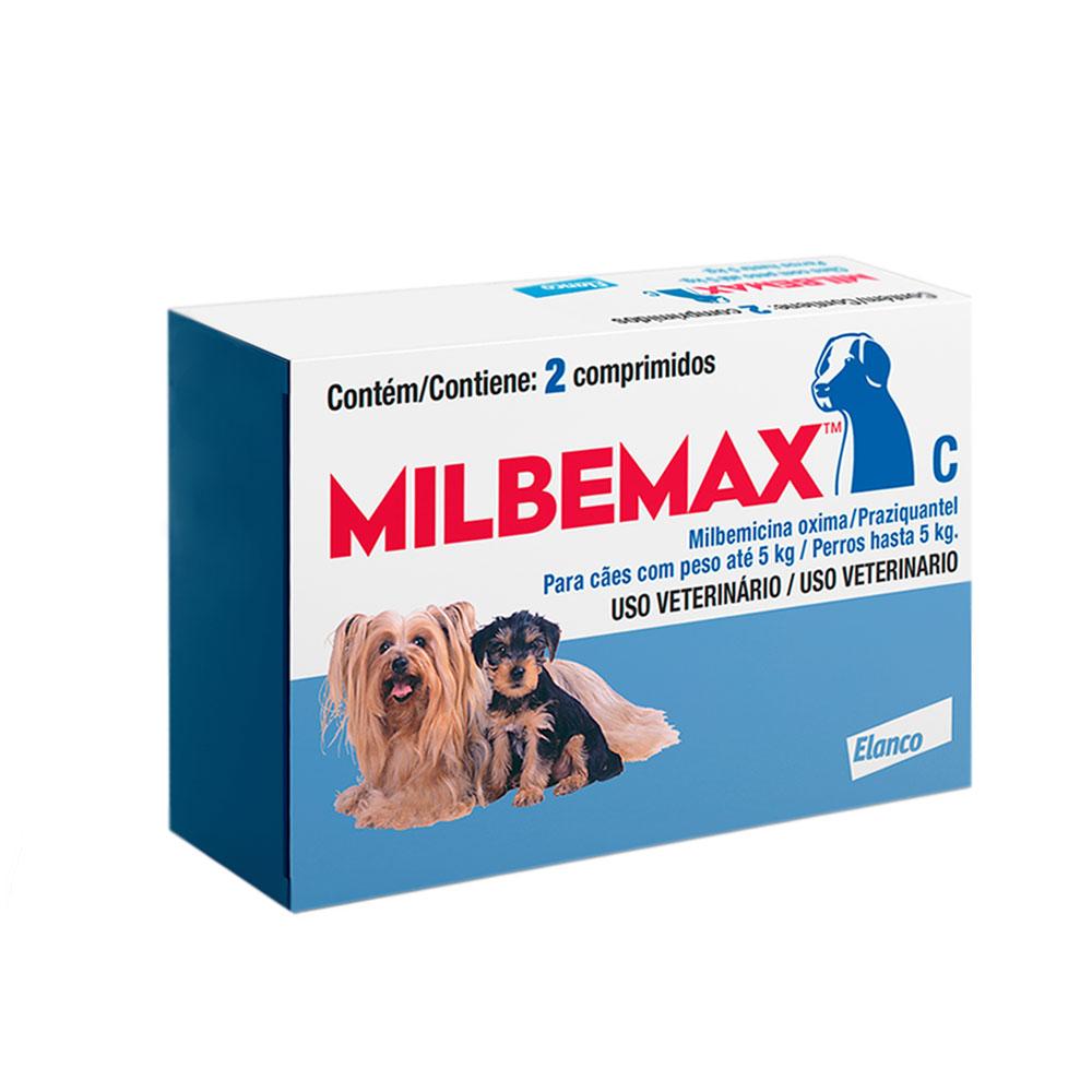 Vermífugo Milbemax para Cães até 5 Kg - ( 2 Comprimidos )