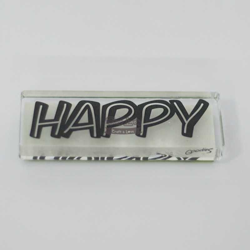 Carimbo de Silicone HAPPY - Scrap Goodies