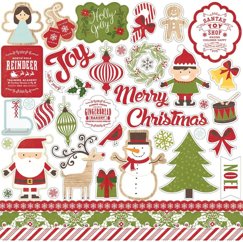 Cartela de Adesivos I Love Christmas - Echo Park