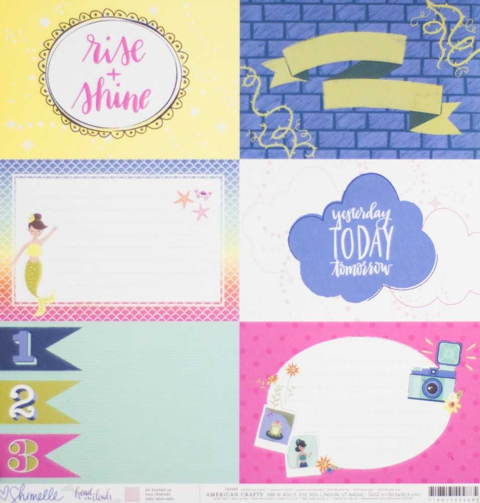 Papel Scrapbook Head In The Clouds All Booked Up - American Crafts