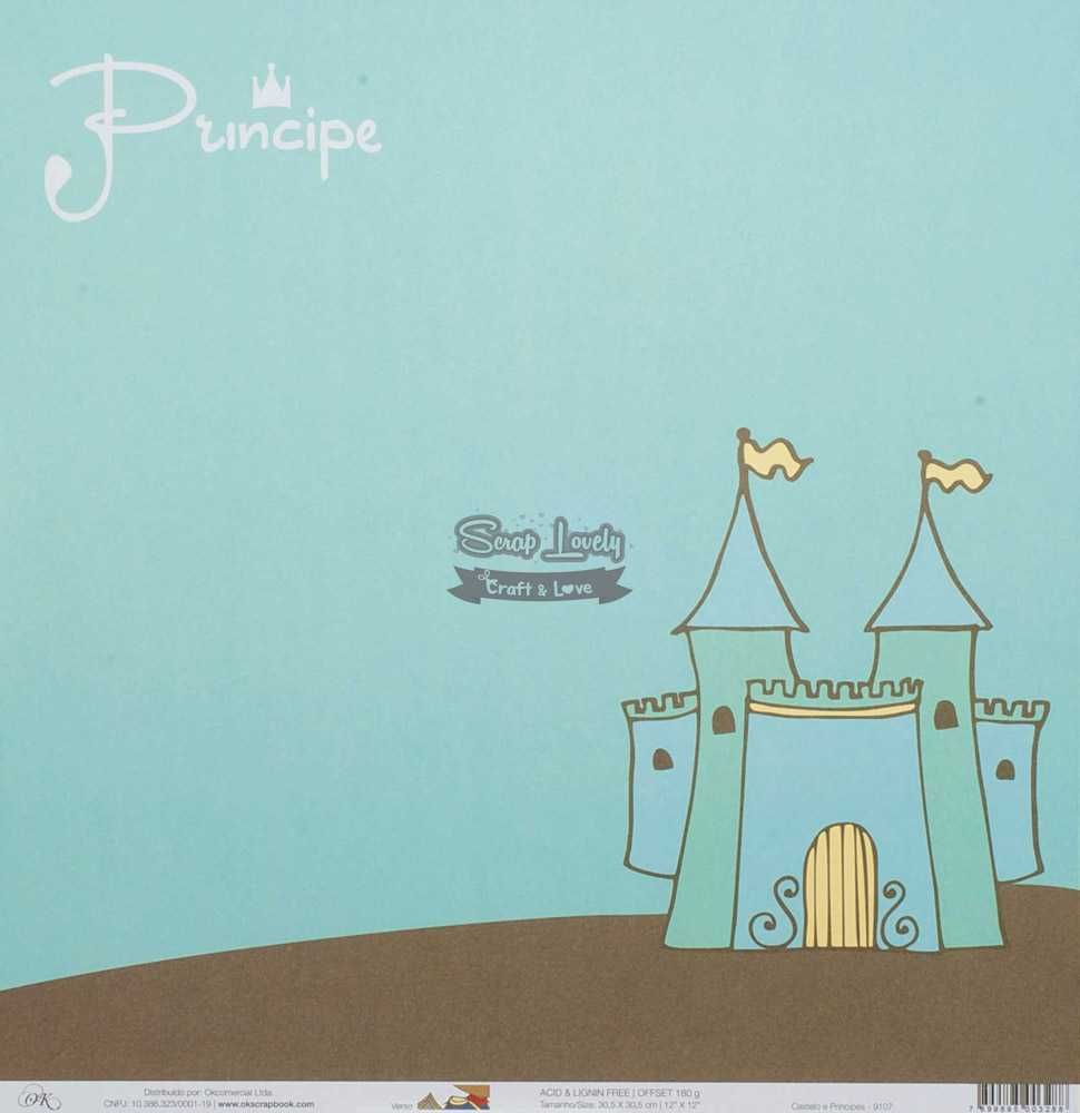 Papel Scrapbook Príncipes Castelo e Príncipes - OK Scrapbook